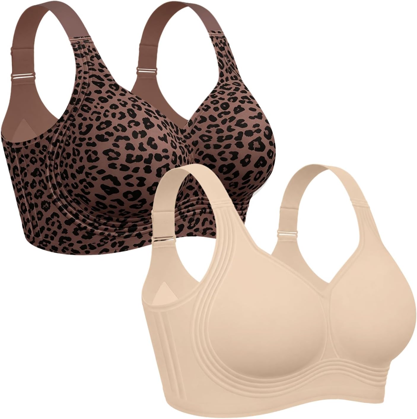 OEAK Womens Wireless Jelly Bras Plus Size Support Push Up Comfortable Bra | no underwire,full coverage,for large breast,minimizer bra,seamless,tshirt bras,everyday bra