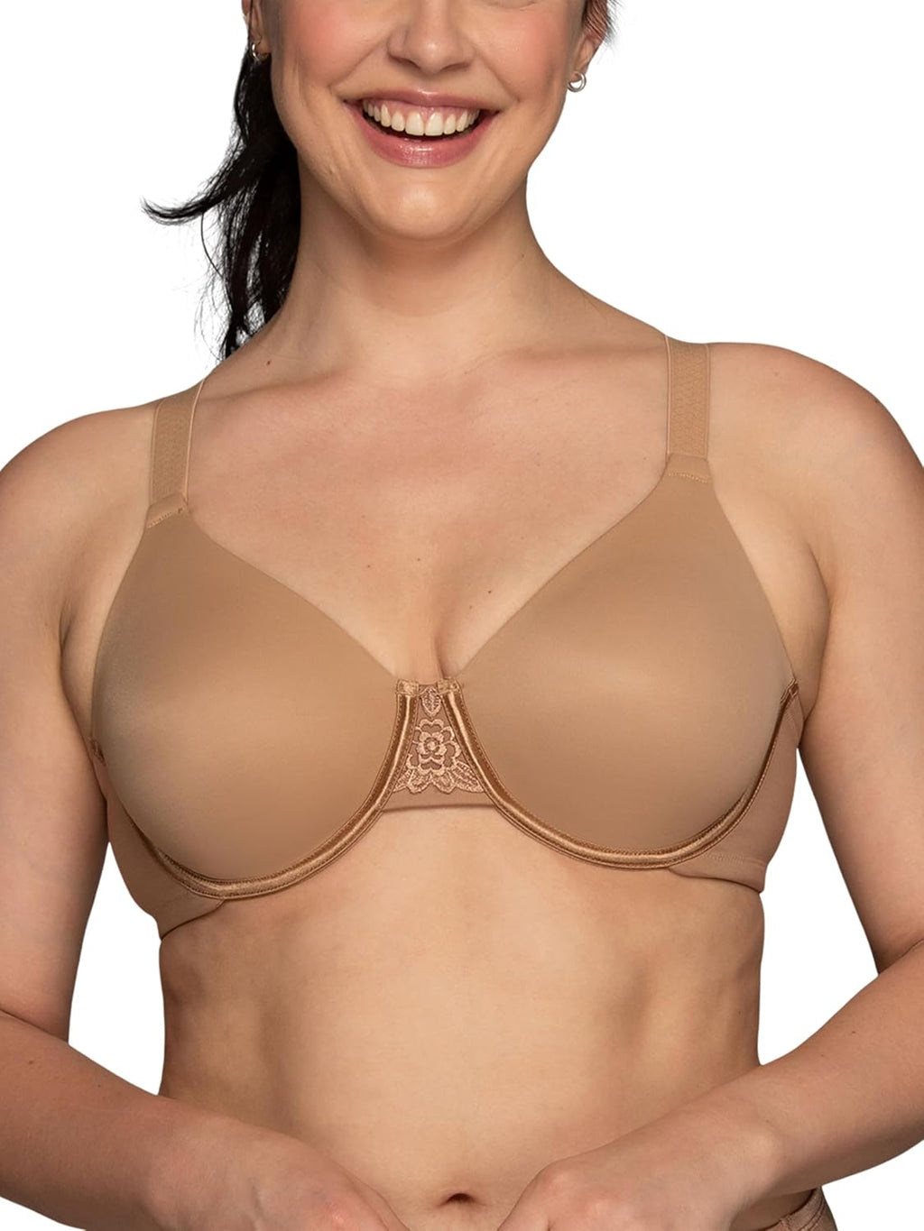 Vanity Fair Women's Beauty Back Smoothing Minimizer Bra, Minimizes Bust Line up to 1.5", Non Padded Cups up to H