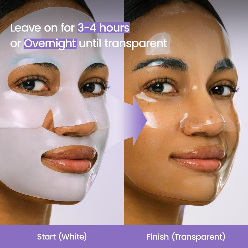 BIODANCE Bio-Collagen Real Deep Mask – Hydrogel Face Mask with Collagen, Overnight Hydrating Treatment, Pore Care & Elasticity, K-Beauty, 4 Masks