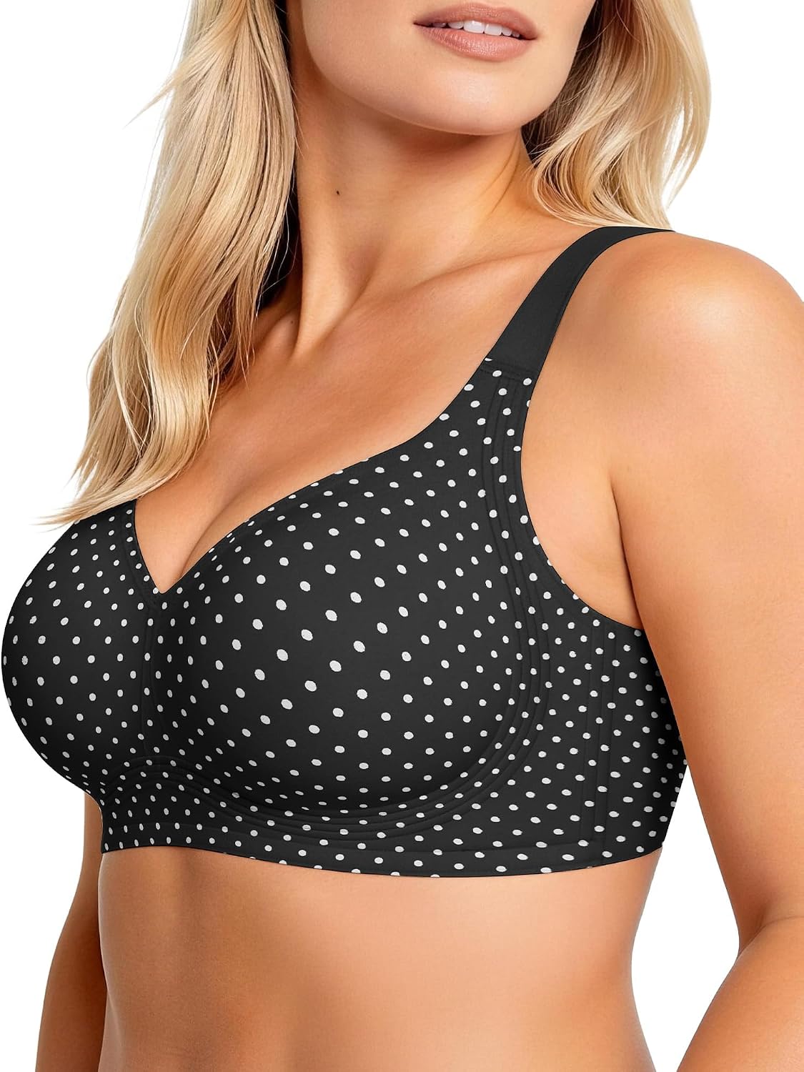 OEAK Womens Wireless Jelly Bras Plus Size Support Push Up Comfortable Bra | no underwire,full coverage,for large breast,minimizer bra,seamless,tshirt bras,everyday bra