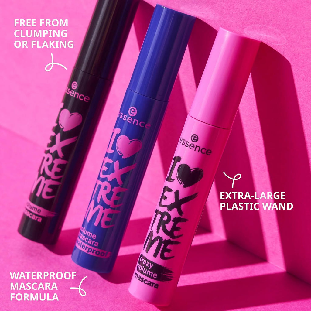 Essence - I Love Extreme Crazy Volume Mascara | Extreme Volume, Curling, Lengthening, Long-Lasting