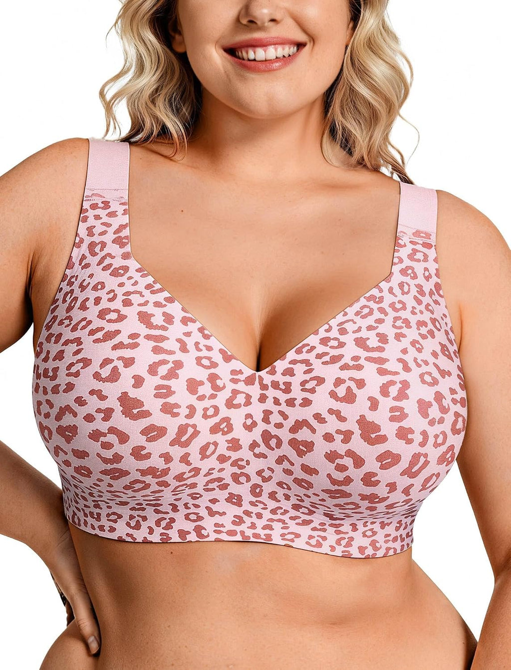 OEAK Womens Wireless Jelly Bras Plus Size Support Push Up Comfortable Bra | no underwire,full coverage,for large breast,minimizer bra,seamless,tshirt bras,everyday bra