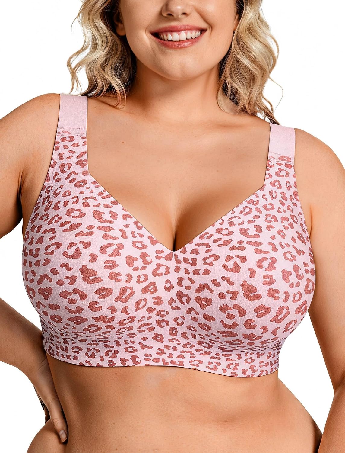OEAK Womens Wireless Jelly Bras Plus Size Support Push Up Comfortable Bra | no underwire,full coverage,for large breast,minimizer bra,seamless,tshirt bras,everyday bra